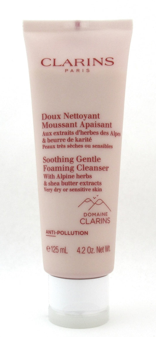Clarins Soothing Gentle Foaming Cleanser Very Dry Sensitive Skin 125 ml./  4.2 oz. New  Tester