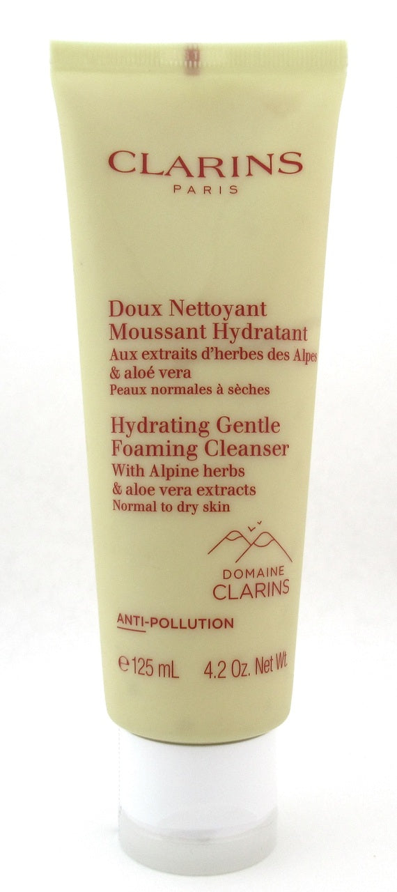 Clarins Hydrating Gentle Foaming Cleanser Normal to Dry Skin 4.2 oz. New Tester
