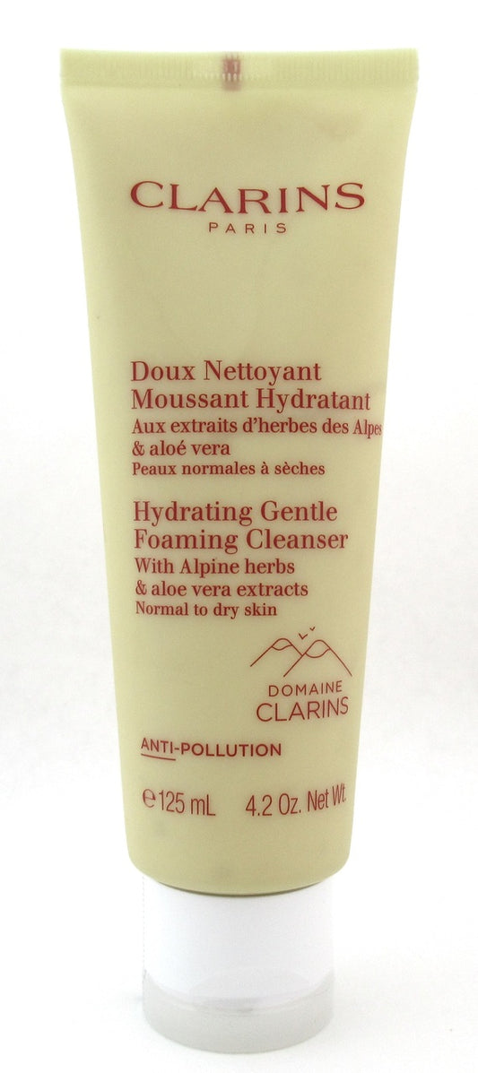 Clarins Hydrating Gentle Foaming Cleanser Normal to Dry Skin 4.2 oz. New Tester