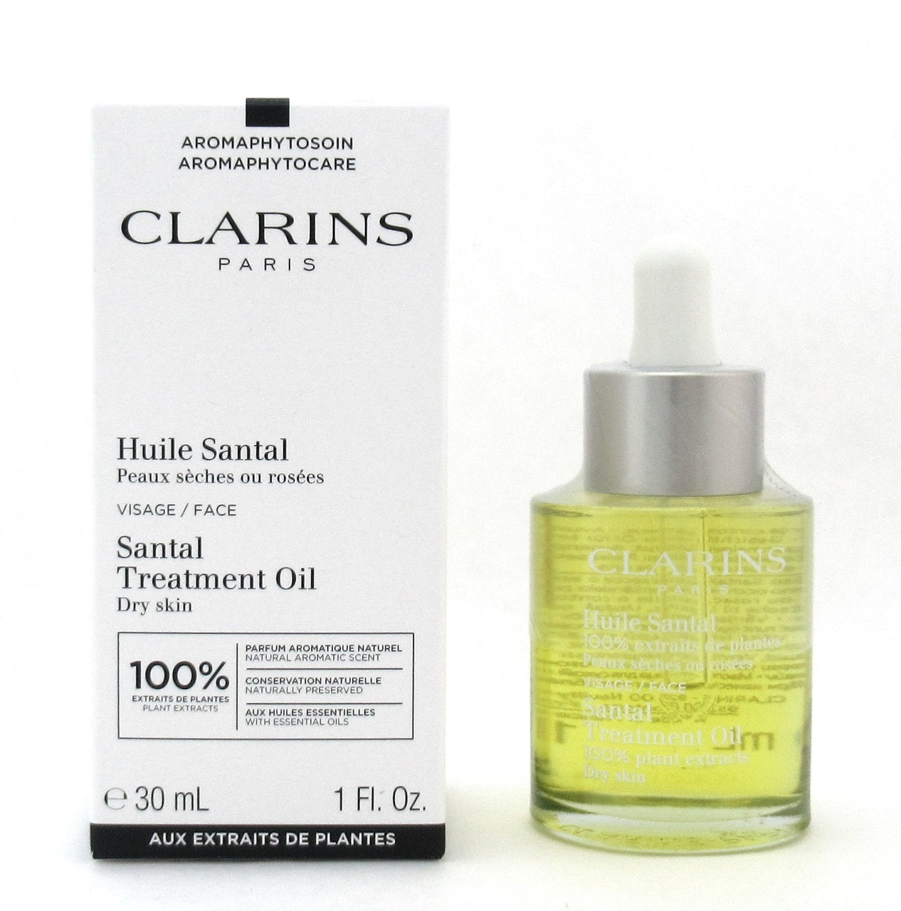 Clarins Santal Face Treatment Dry Skin 30 ml./1.0 oz. New Tester