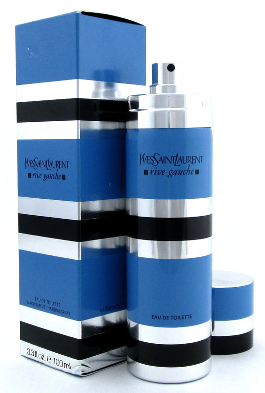 Rive Gauche Perfume by YSL 3.3 oz. EDT Spray Women. No Cellophane. Damaged Box