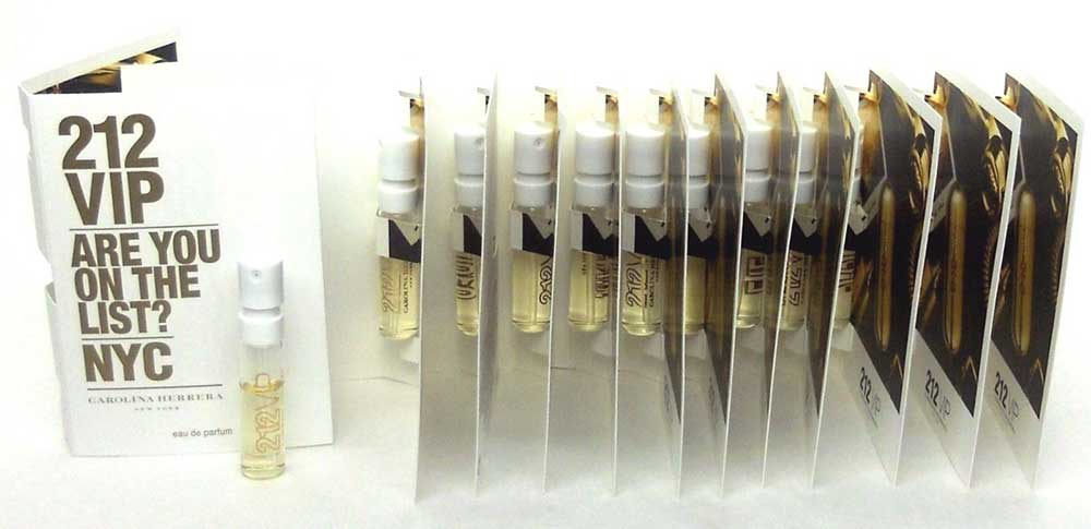 Carolina Herrera 212 VIP Women EDP Spray Sample Vials-Pack of 12 pcs