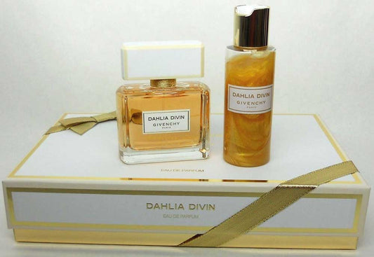 Givenchy Dahlia Divin EDP Spray 2.5 oz.+Skin Dew 3.3 oz.Gift Set.NIB