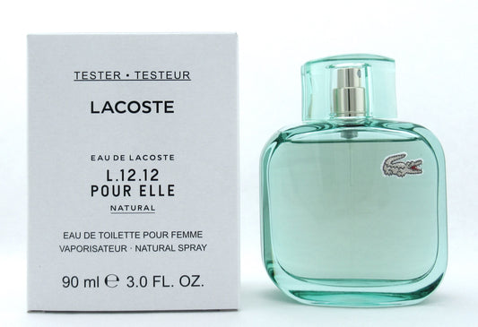 Lacoste Eau De Lacoste L.12.12 Pour Elle Natural EDT Spray for Women 90 ml./ 3.0 oz. New Tester with Cap