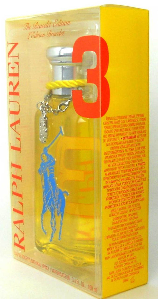 POLO BIG PONY #3 By Ralph Lauren Perfume EDT Spray 3.4 oz. New