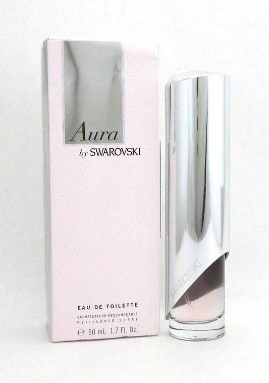 Aura by Swarovski Eau de Toilette Refillable Spray 1.7oz.*Damag.Box