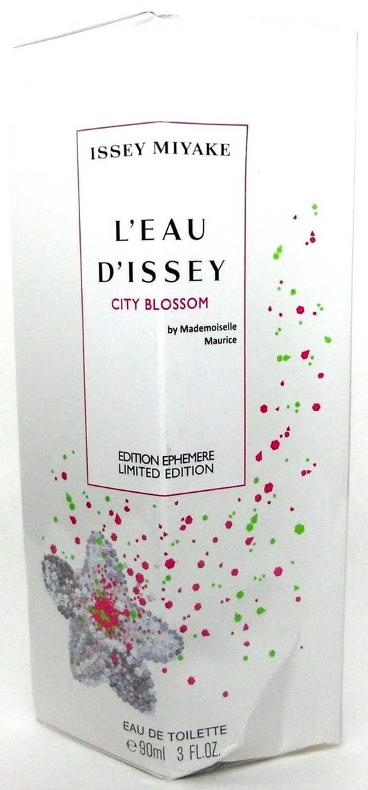 L'eau D'issey City Blossom Limited Edition EDT Spray 3 oz.NIB.Damaged