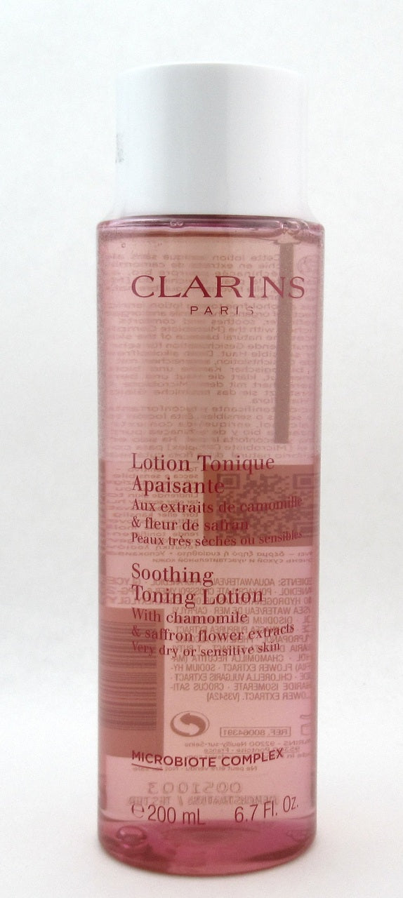 Clarins Soothing Toning Lotion Very Dry or Sensitive Skin 6.7 oz. New Tester