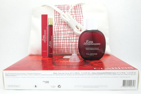 Clarins Eau Dynamisante Fragrance Spray 100 ml+10 ml and bag NIB