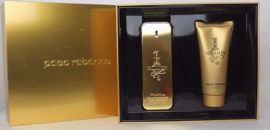 Paco Rabanne 1 Million 3.4oz.EDT+3.4oz.S/Gel. Set in Damaged Tin Box