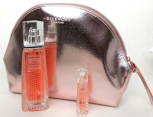 Givenchy Live Irresistible Perfume Gift Set with 1.3 EDP Spray. NIB