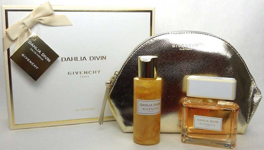 Givenchy Dahlia Divin 2.5oz EDP Spray 3 pcs.Gift Set. NIB