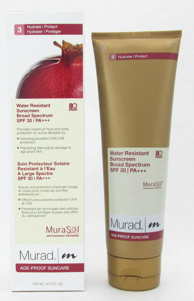 Murad Water Resistant Sunscreen Broad Spectrum SPF 30 4.3oz/130ml NIB