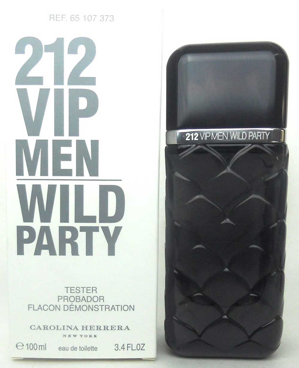 212 VIP Men Wild Party Carolina Herrera EDT Spray 3.4 oz. *Tester