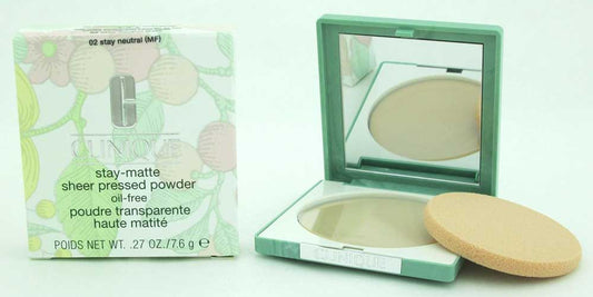 Clinique Stay-Matte Sheer Pressed Powder Oil-F. #02 Stay Neutral 7.6 g(sku:17506