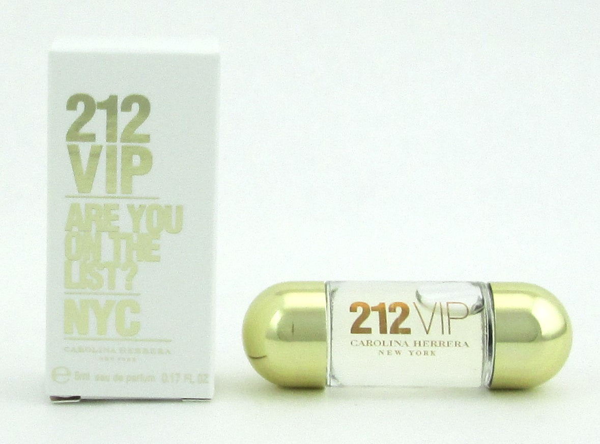 212 VIP NYC Eau De Parfum Splash 5 ml. / 0.17 oz. Mini. New in Box.
