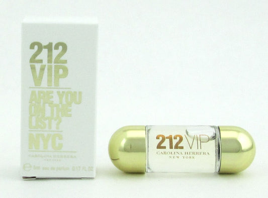 212 VIP NYC Eau De Parfum Splash 5 ml. / 0.17 oz. Mini. New in Box.