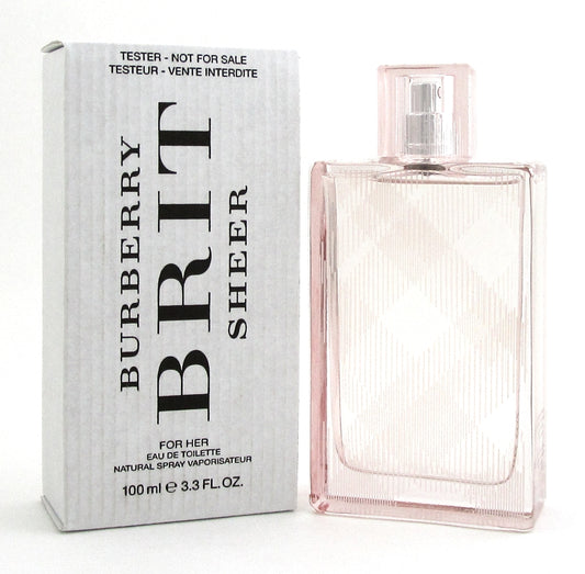 BURBERRY BRIT SHEER by Burberry 3.3 oz. EDT Spray for Women. New Tester with Cap