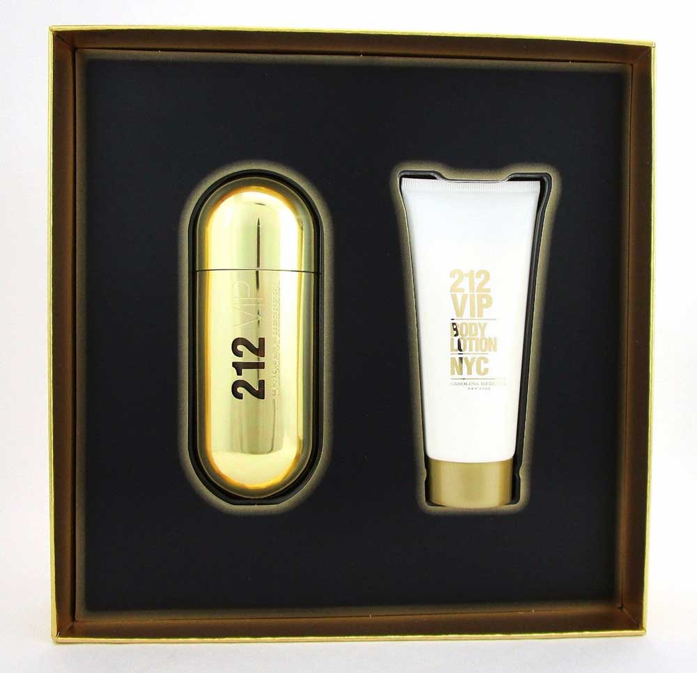 212 VIP by Carolina Herrera 2.7oz.EDP+3.4oz.Lotion New Set for Women