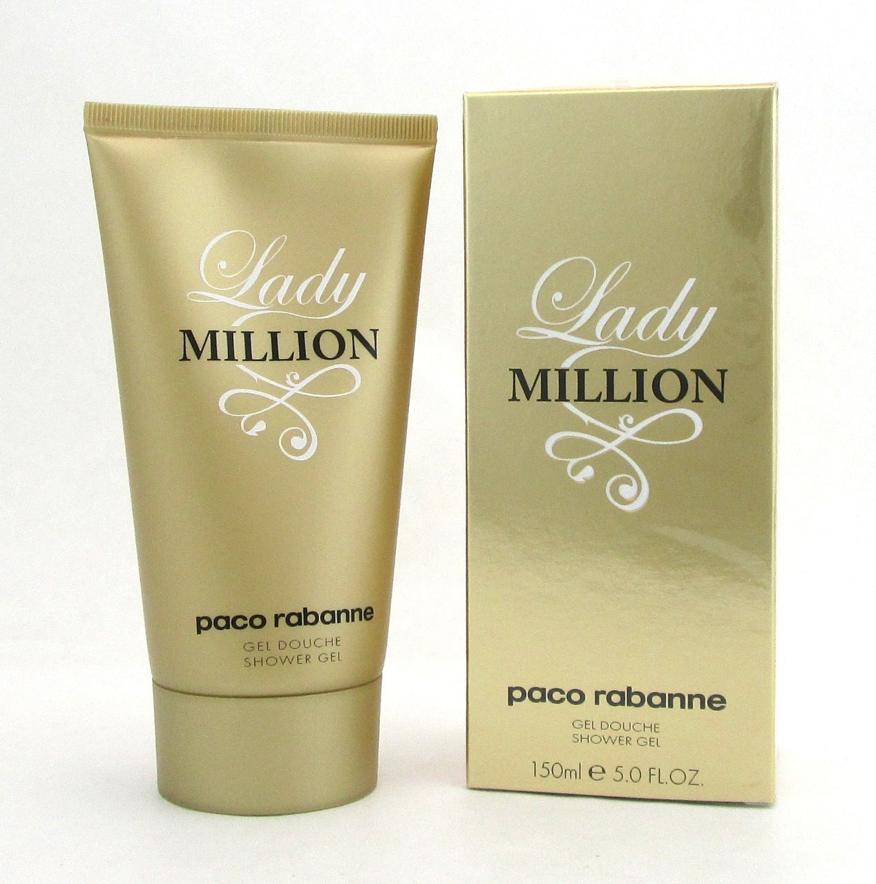 Lady Million by Paco Rabanne 5.0oz./150ml.Shower Gel Women. NIB Sealed Damaged Box