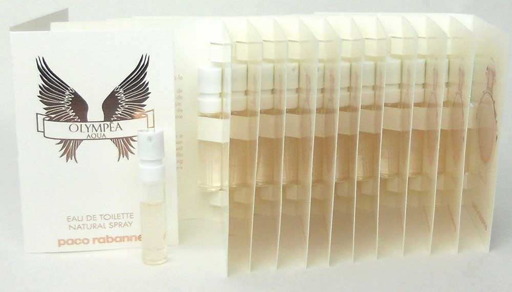 Olympea AQUA EDT Spray Paco Rabanne Lot of 12 x 1.5 ml.Each. Sealed