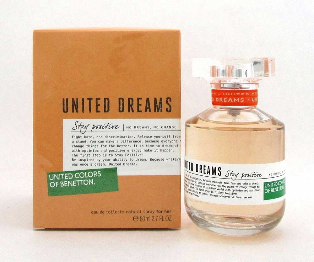 Benetton United Dreams Stay Positive EDT Spray 2.7oz/ 80ml for Women