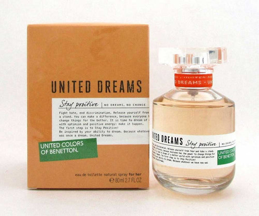 Benetton United Dreams Stay Positive EDT Spray 2.7oz/ 80ml for Women