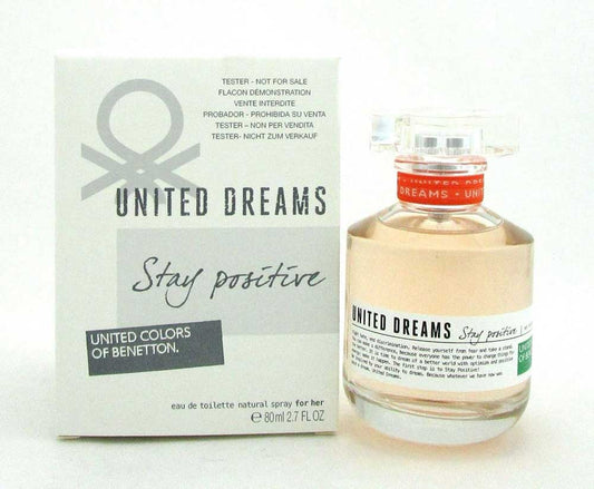 United Dreams Stay Positive by Benetton EDT Spr for Her 2.7oz.*Tester