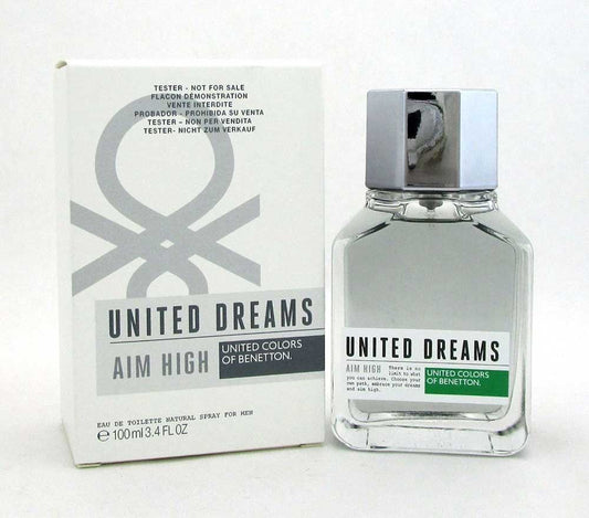 Benetton United Dreams AIM HIGH EDT Spray 3.4oz. for Men *Tester