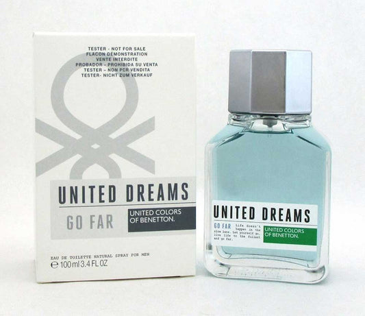 Benetton United Dreams GO FAR EDT Spray 3.4 oz. for Men *Tester