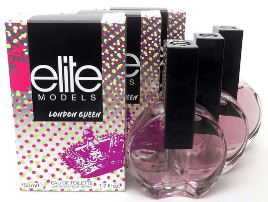 Elite Models LONDON QUEEN Eau de Toilette Spray 1.7oz.Lot of 3.Sealed