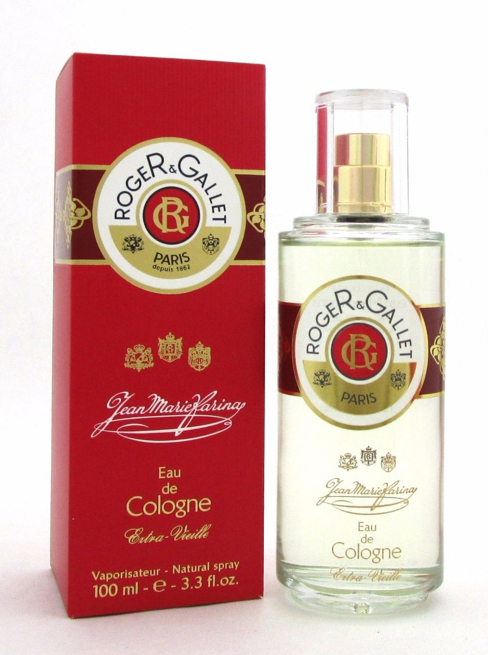 Jean Marie Farina Extra Vieille Roger&Gallet EDC Spr 3.3oz *Damaged Box No Celloph