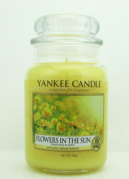Yankee Candle Flowers In The Sun Large Glass Jar 22 oz./ 623 g.