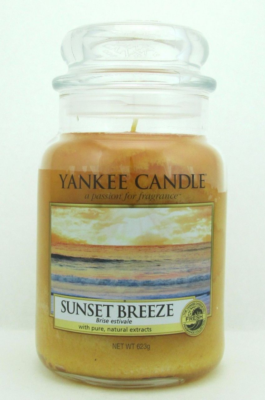 Yankee Candle Sunset Breeze Large Glass Jar 623 g/ 22 oz. New