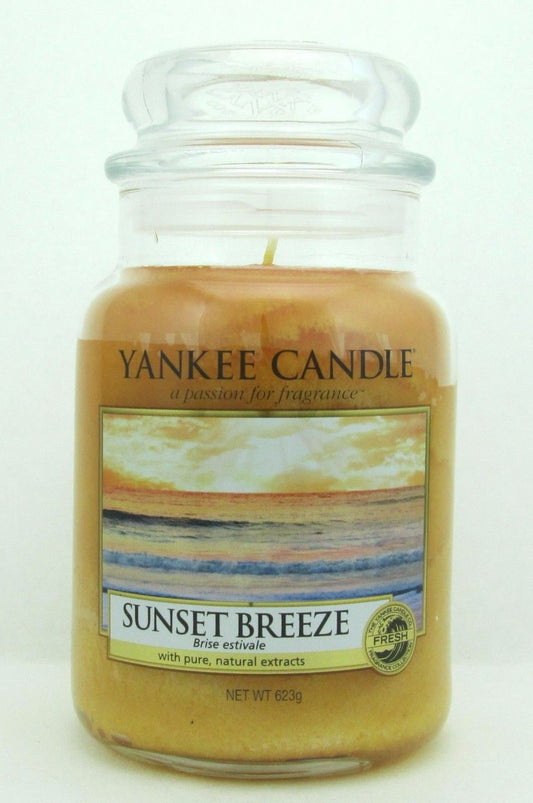 Yankee Candle Sunset Breeze Large Glass Jar 623 g/ 22 oz. New
