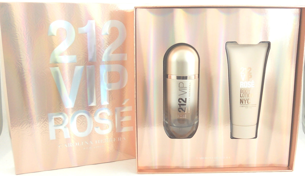 212 VIP ROSE by Carolina Herrera 2.7 oz.EDP Spray + 3.4 oz.Body Lotion Set
