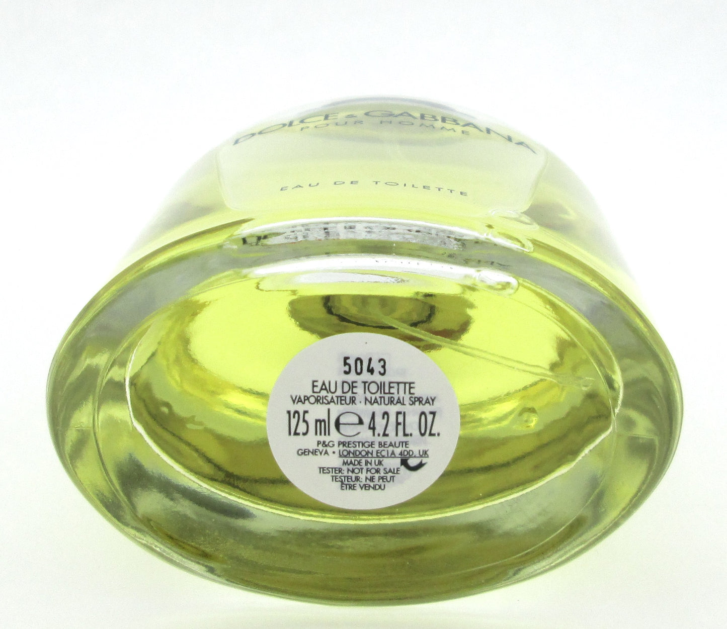 Dolce & Gabbana Pour Homme Eau De Toilette Spray for Men 4.2 oz. Tester LOWFILL Bottle NO BOX