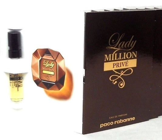 Lady Million Prive Paco Rabanne EDP Spray Sample Vials PACK of 12 pcs.Sealed Bag