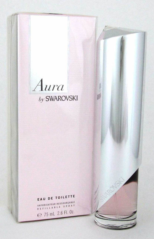 Aura by Swarovski Eau de Toilette Refillable Spray 2.6oz.*Damag.Box