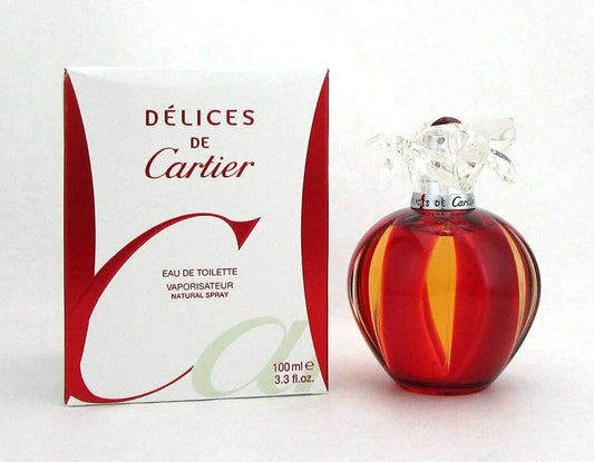 Delices de Cartier Eau de Toilette Spray 3.3 oz for Women *Damag.Box