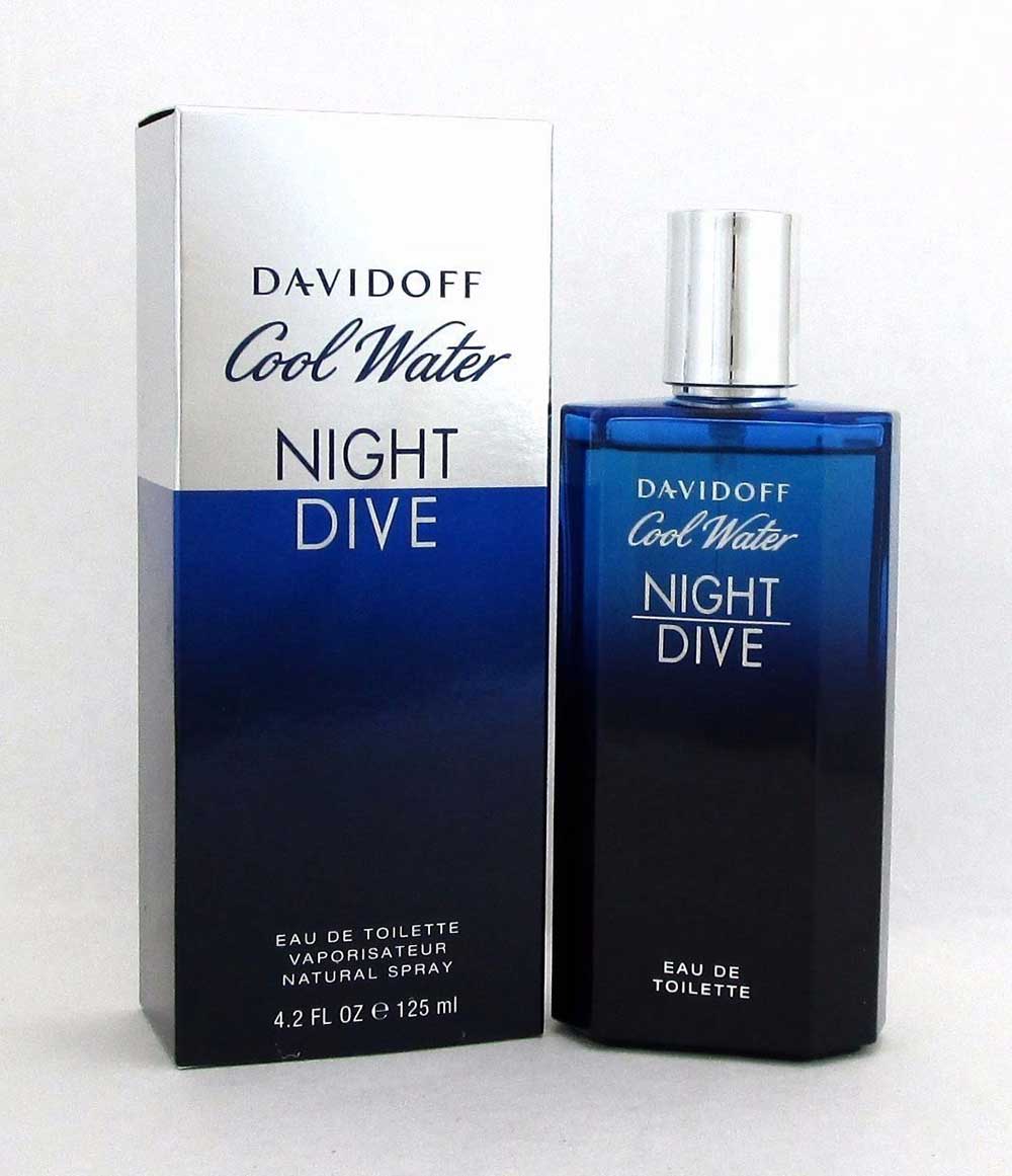 Cool Water Night Dive by Davidoff  EDT Spray 4.2 oz. Men *Damaged Box