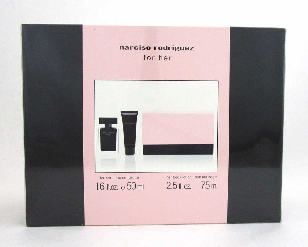 Narciso Rodriguez for Her Gift Set: EDT 1.6oz.Spr + B/L 2.5oz.+Pouch