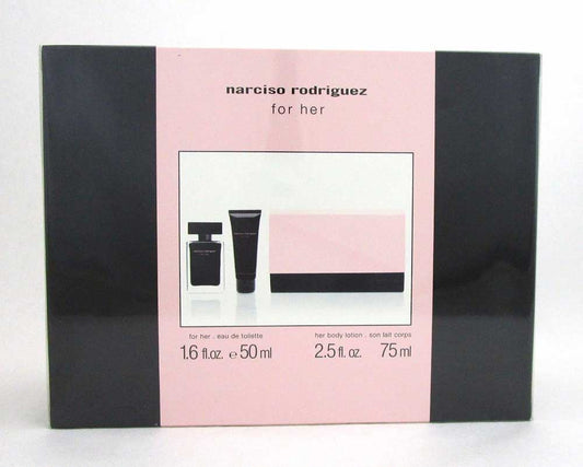 Narciso Rodriguez for Her Gift Set: EDT 1.6oz.Spr + B/L 2.5oz.+Pouch