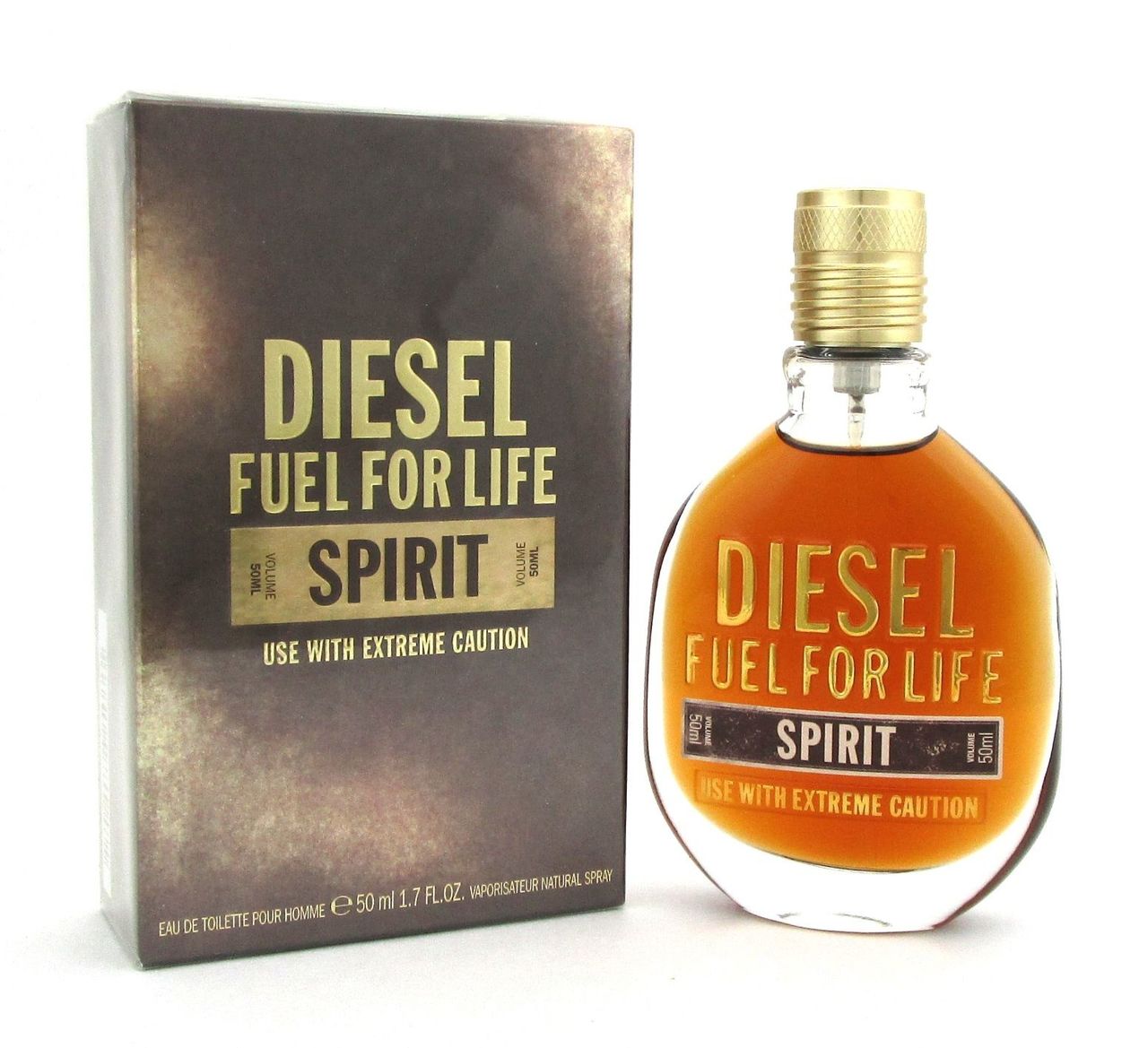 Diesel Fuel For Life Spirit Eau de Toilette Spray 1.7oz.Men *DamagBox