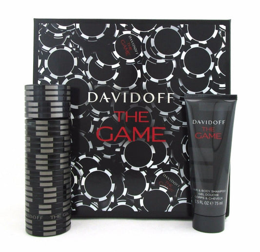 The Game by Davidoff Set:EDT 3.4oz+Hair&Body Shampoo 2.5oz.*Damag.Box