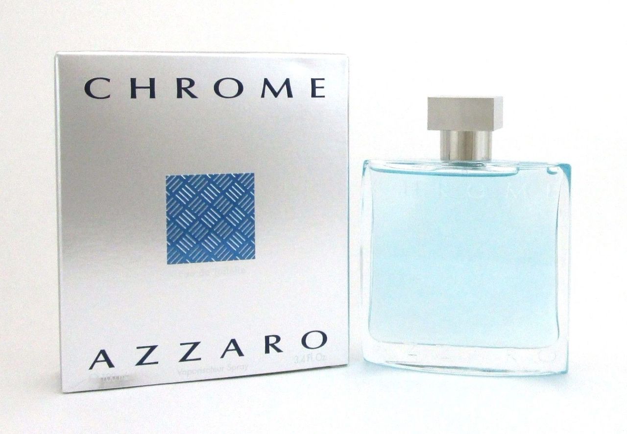 Azzaro Chrome Eau de Toilette Spray 3.4oz./100ml.for Men *Damaged Box