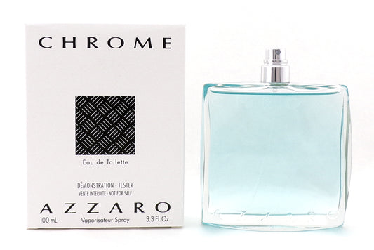 Chrome by Azzaro 3.3 oz Eau de Toilette Spray for Men. Brand new Tester NO Cap