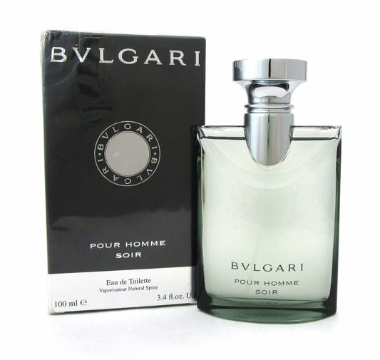 Bvlgari Pour Homme Soir by Bvlgari Eau de Toilette Spray 3.4 oz. New Damaged Box