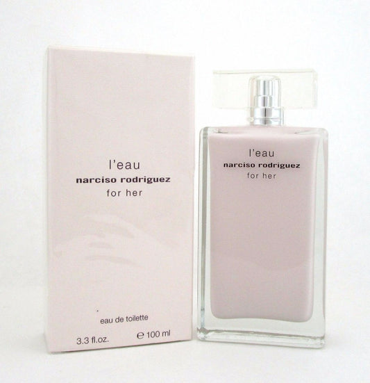 Narciso Rodriguez L'eau for Her Eau de Toilette Spray 3.3 oz. New Damaged Box