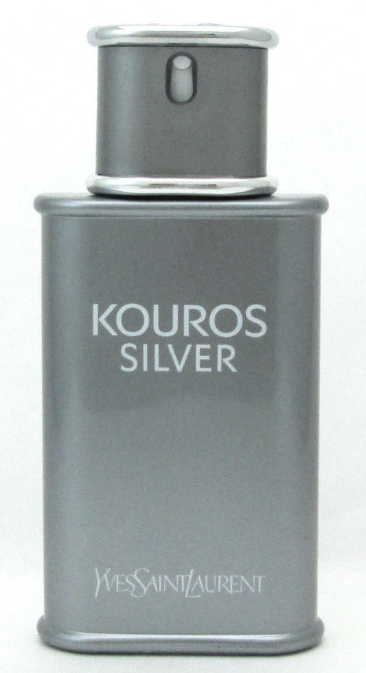 Kouros Silver by YSL Eau De Toilette Spray for Men NO Cellophane 3.3 oz./ 100 ml.